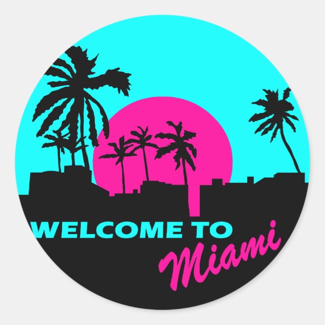 Adesivo Legal Bem-vindo a Miami design (Frente)