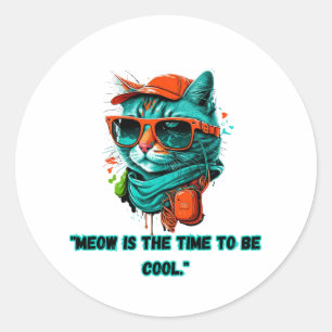 Adesivo Legal Cat Sunglass humor de moda felina engraçado