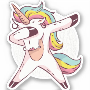 Adesivo Legal Dabbing Unicorn Rainbow Trendy Move