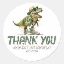Legal Dinossauro Rex Aniversário Obrigado