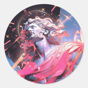 Adesivo Legal estátua Vaporwave de David em Rosa