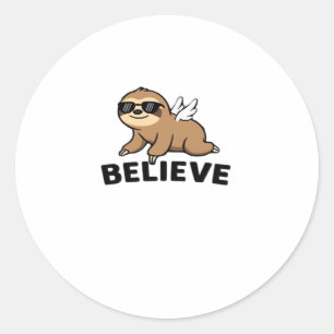 Adesivo Legal Flying Sloth acredita em design motivacional