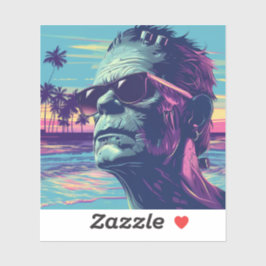 Adesivo Legal Frankenstein Retro Sunset Halloween