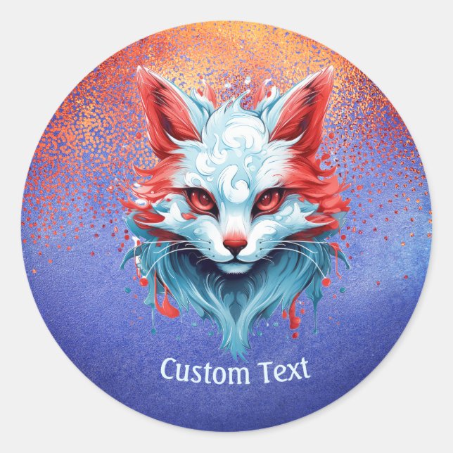 Adesivo Legal Gato Mágico de Anime Personalizado (Frente)