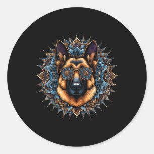 Adesivo Legal German shepherd Cachorro Mandala Estilo de A