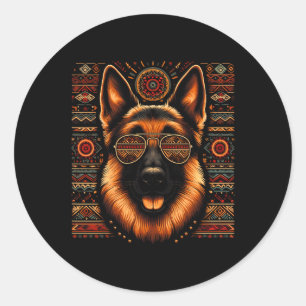 Adesivo Legal German shepherd Estilo de Arte Étnica Cristã