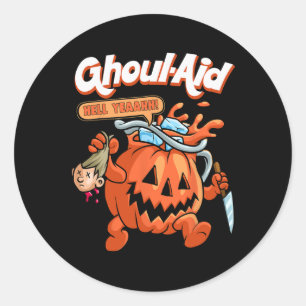 Adesivo Legal Ghoul Aid Engraçado Ghoul Pumpkin Cute Memo