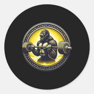 Adesivo Legal Gorilla Art Bodybuilding Gym Ap