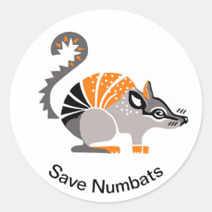 Adesivo Legal gráfico - Salvar NUMBATS - Marsupial Aussie 