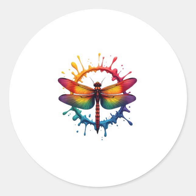 Adesivo Legal Gráfico Tie Dye Óculos de sol Dragonfly Illu (Frente)