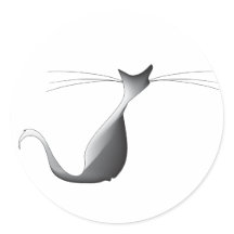 Legal Le Chat Classic Round Sticker, brilhante