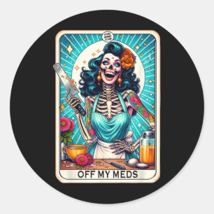 Adesivo Legal Mama Club Tarot Card Skeleton Halloween