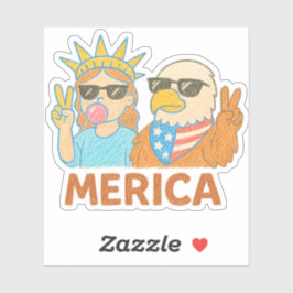 Adesivo Legal 'Merica Vibes - Esquadrão de Paz de Estátua