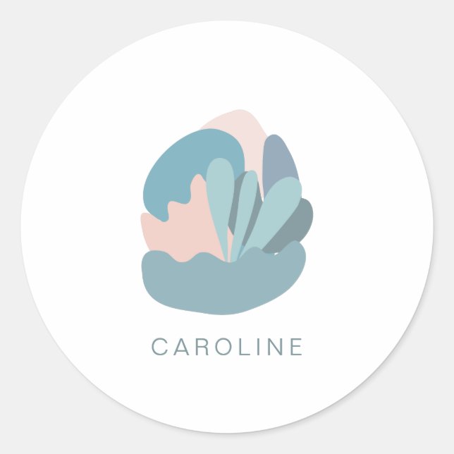 Adesivo Legal modernismo Abstrato em Azul Personalizado (Frente)