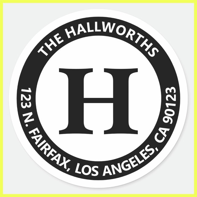 Adesivo Legal moderno e legível endereço de retorno preto  (Criador carregado)