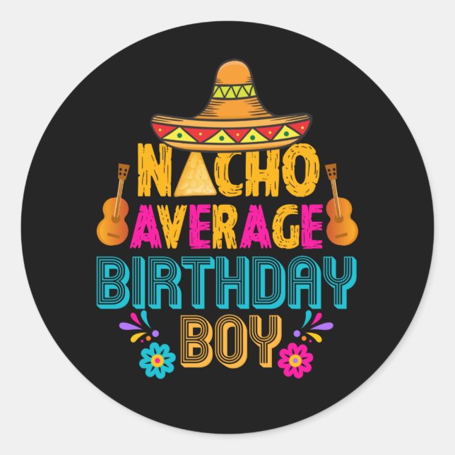 Adesivo legal Nacho médio Aniversário (Frente)