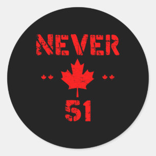 Adesivo Legal Nunca 51 Estado da rua Canadá Bandeira Funny