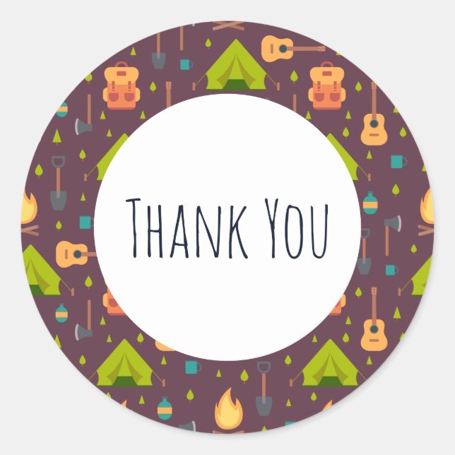 Adesivo Legal padrão externo de Design de acampamento obri (Frente)