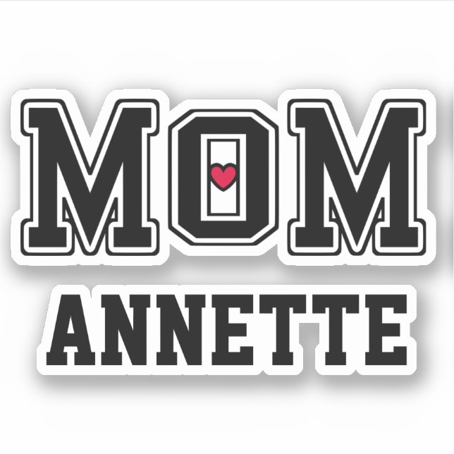 Adesivo Legal Palavra Da Mãe Com Nome Personalizado De Esp (Frente)