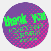 Legal partido Rock Halftone Sticker Purple e Pink