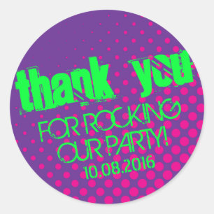 Adesivo Legal partido Rock Halftone Sticker Purple e Pink