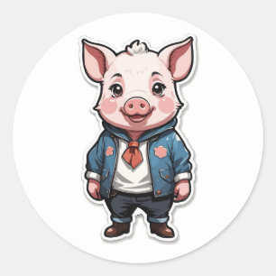 Adesivo Legal Piglet Design - Um companheiro bonito e Quir
