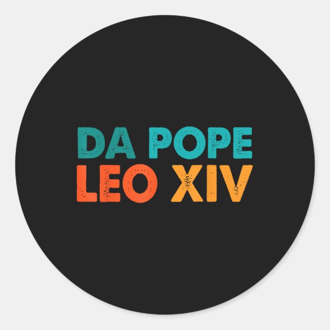 Adesivo Legal Retro Da Pope Novo Papa Leo Xiv Homens (Frente)