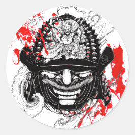 Adesivo Legal sangue, samurai demon mask helm tatuagem