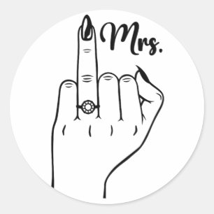 Adesivo Legal Sra. Recem casados Esposa Finger Ring Br