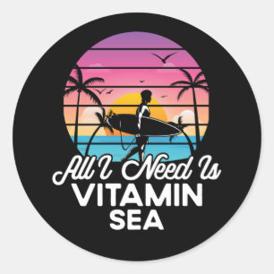 Adesivo Legal surfer vitamin sea word art
