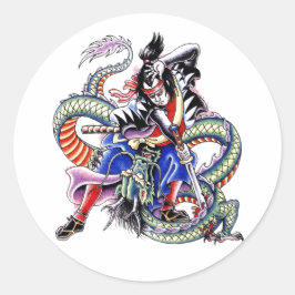 Adesivo Legal tatuagem do Samurai Fight Dragon