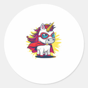 Adesivo Legal Unicórnio com Super Herói Costume Cape Long 