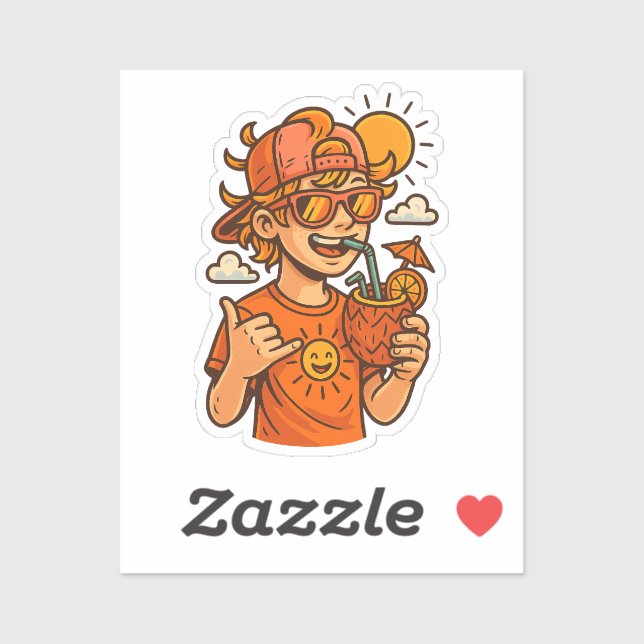 Adesivo Legal Verão Urbano Vibes T-Shirt - Estilo de Arte  (Folha)