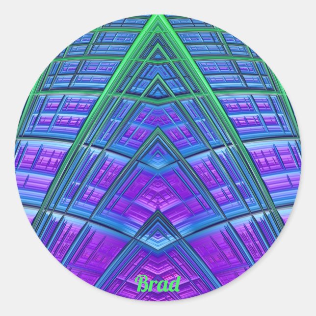 Adesivo Legal! Verde Azul Geométrico ~ (Frente)