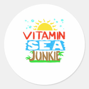 Adesivo Legal Vitamina Sea Junkie Funny Summer Lover Oce