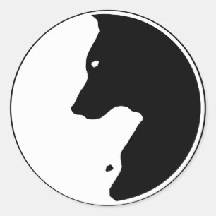 Adesivo Legal Yin Yang Dog Labrador White Ink
