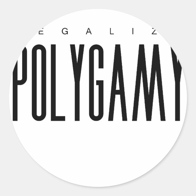 Adesivo Legalizar poligamia (Frente)