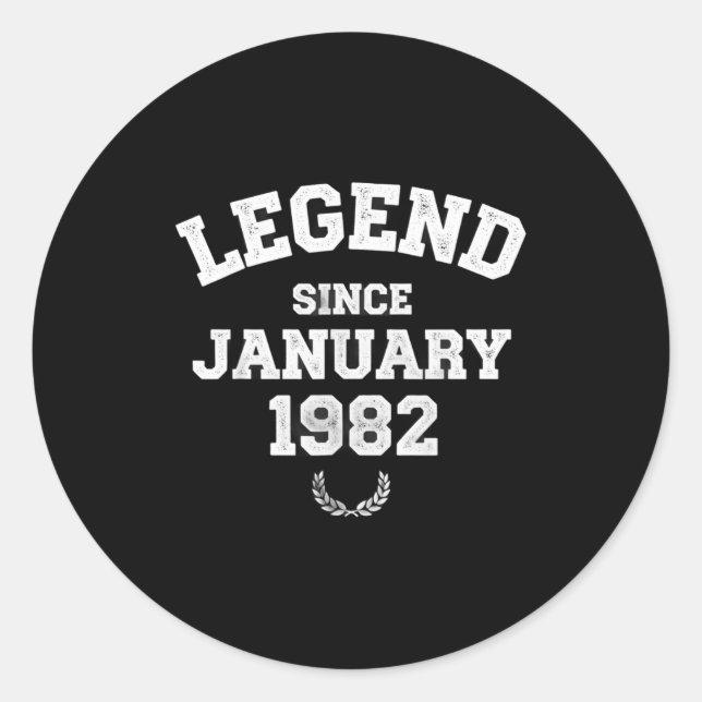 Adesivo Legend Since 1982 For Men Women Birthday Outfit Me (Frente)