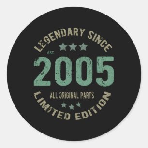 Adesivo Legenda De 18 Dias Desde 2005 18º
