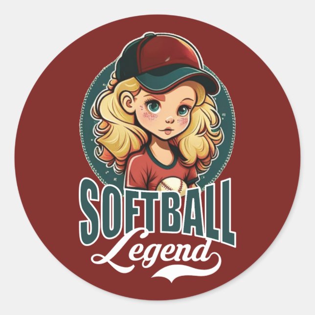 Adesivo Legenda de Softball (Frente)