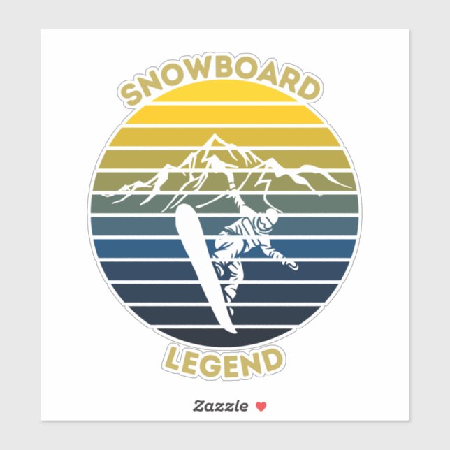 Adesivo Legenda do Snowboard (Folha)