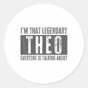 Adesivo Legendário Nome Próprio Theo Cotação Funny Para Th