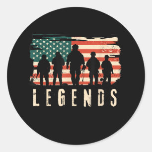 Adesivo Legendas Veteran - Bandeira Americana Patriótica 4
