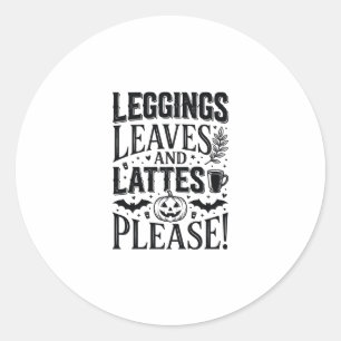 Adesivo Leggings Folhas Lattes Halloween Outono Desenho Ca