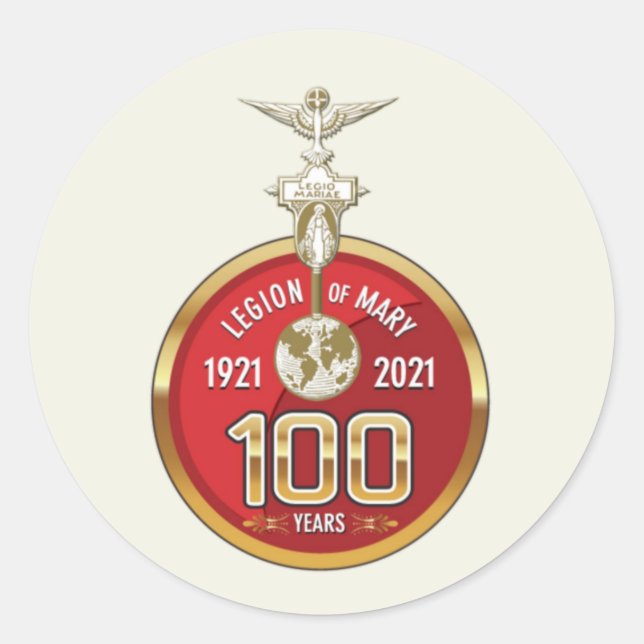 Adesivo Legião de Maria, Legião de Maria, 100 anos (Frente)