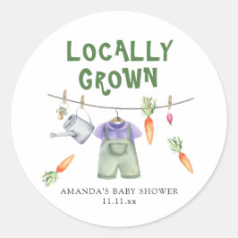 Adesivo Legumes cultivados localmente aguarela baby shower