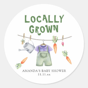 Adesivo Legumes cultivados localmente aguarela baby shower