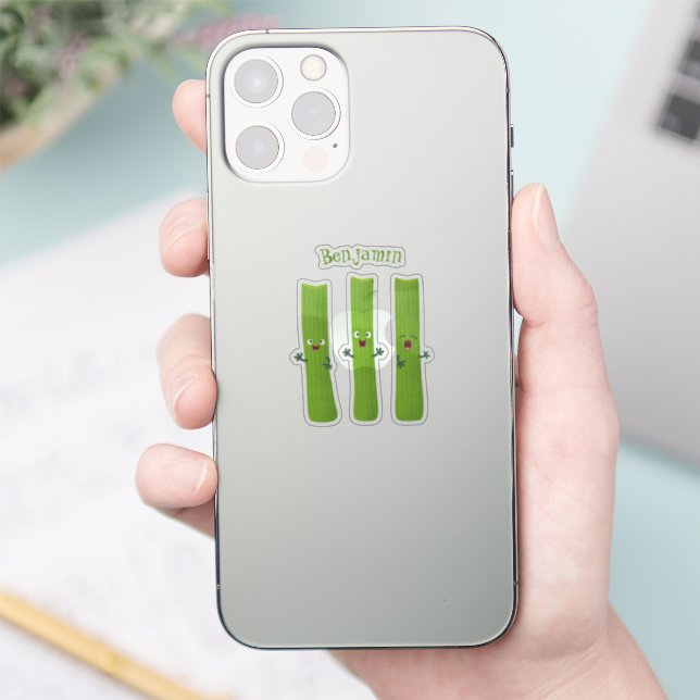 Adesivo Legumes de trio com aipo-branco (Telefone)