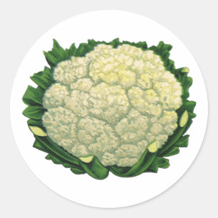 Adesivo Legumes Vegetais Couve-Flor Comida Antiga