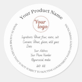 Adesivo Lei da Casa Personalizável Adicione Seu Logotipo